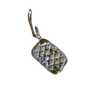 Vera Bradley Quilted Wristlet Wallet With Floral Pattern & Zipper Closure